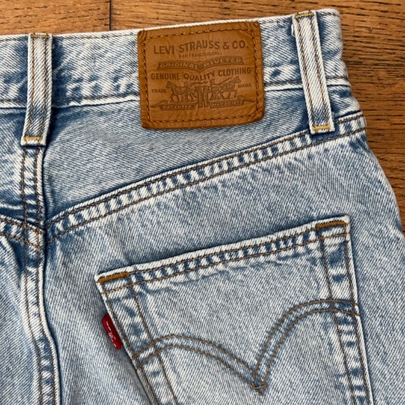 Levi's Ribcage Premium Wide Leg Blue Jeans - Picture 8 of 11